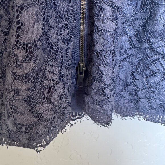 Diane Von Furstenberg Zarita Gray Lace Sheath Dress 3/4 Sleeves Womens Size 4 - Picture 4 of 14